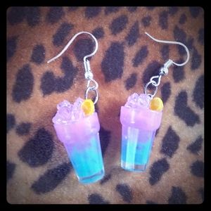 Mermaid Lemonade & Lemon Slice Earrings